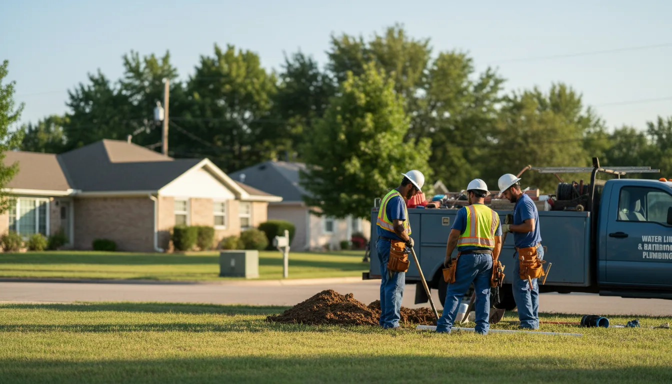Residential water line and bathroom plumbing service in Denison, IA